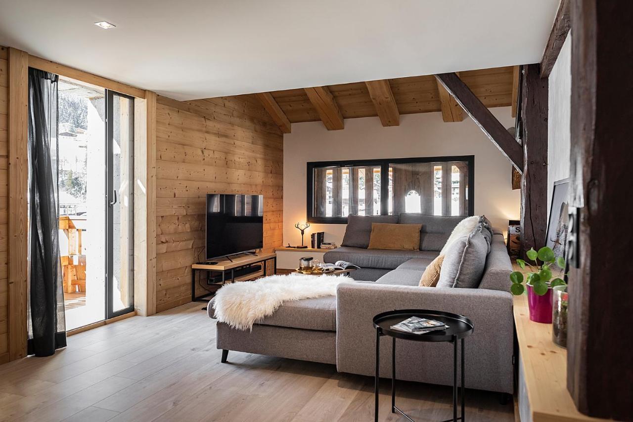 Spacieux Duplex Avec Vue La Clusaz Exterior foto